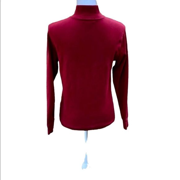 POLO RALPH LAUREN Cotton Quarter-Zip Red Pullover Size L(14-16) - Picture 3 of 7